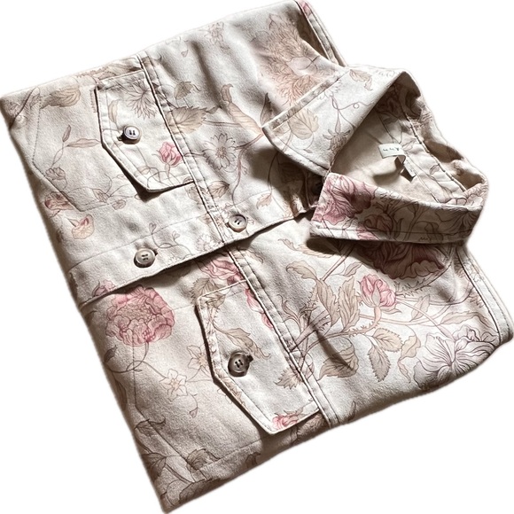 By JJ Floral Button Up Trendy Lightweight Jacket with Pockets Size M - Picture 9 of 11